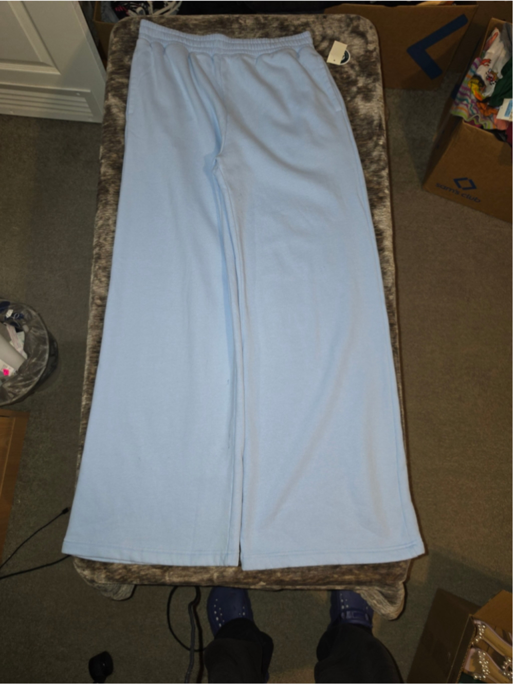 Women's Aeropostale Wide Leg Sweatpants Size M Light Blue